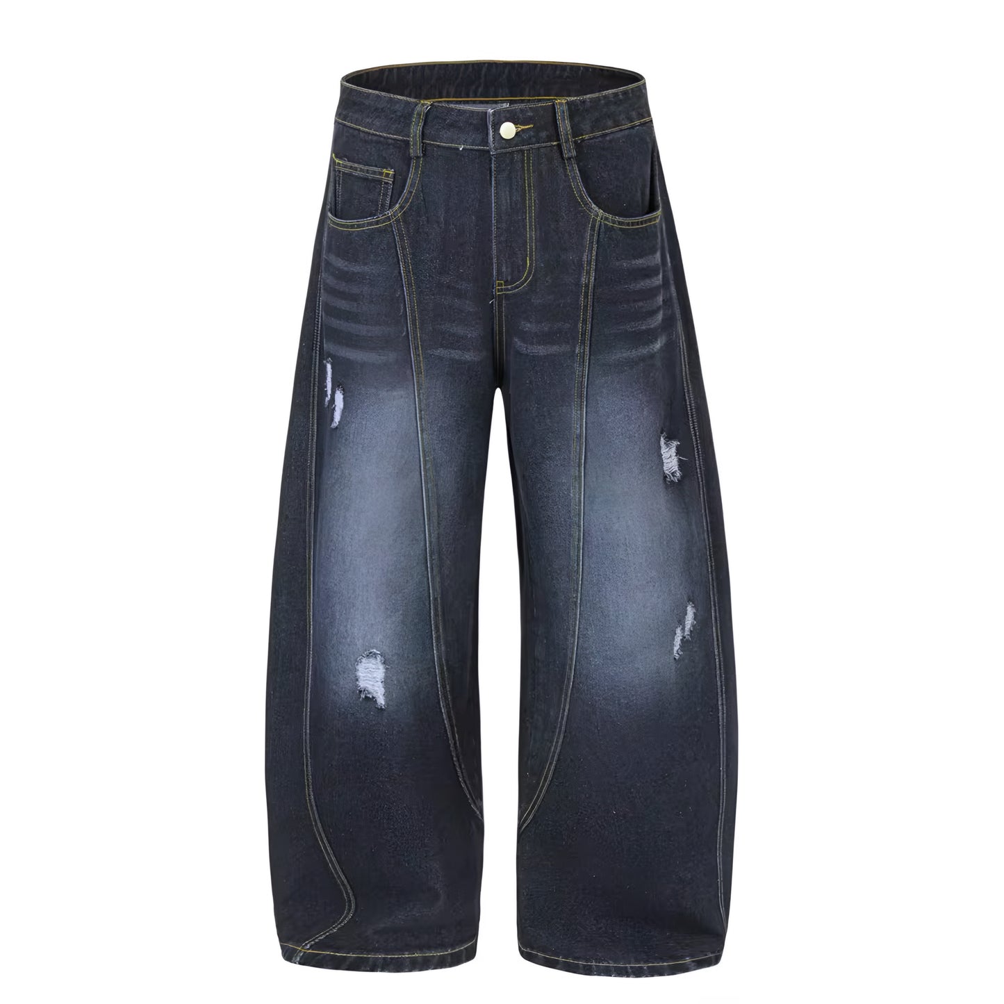 Dark Blue Wash Baggy Jeans