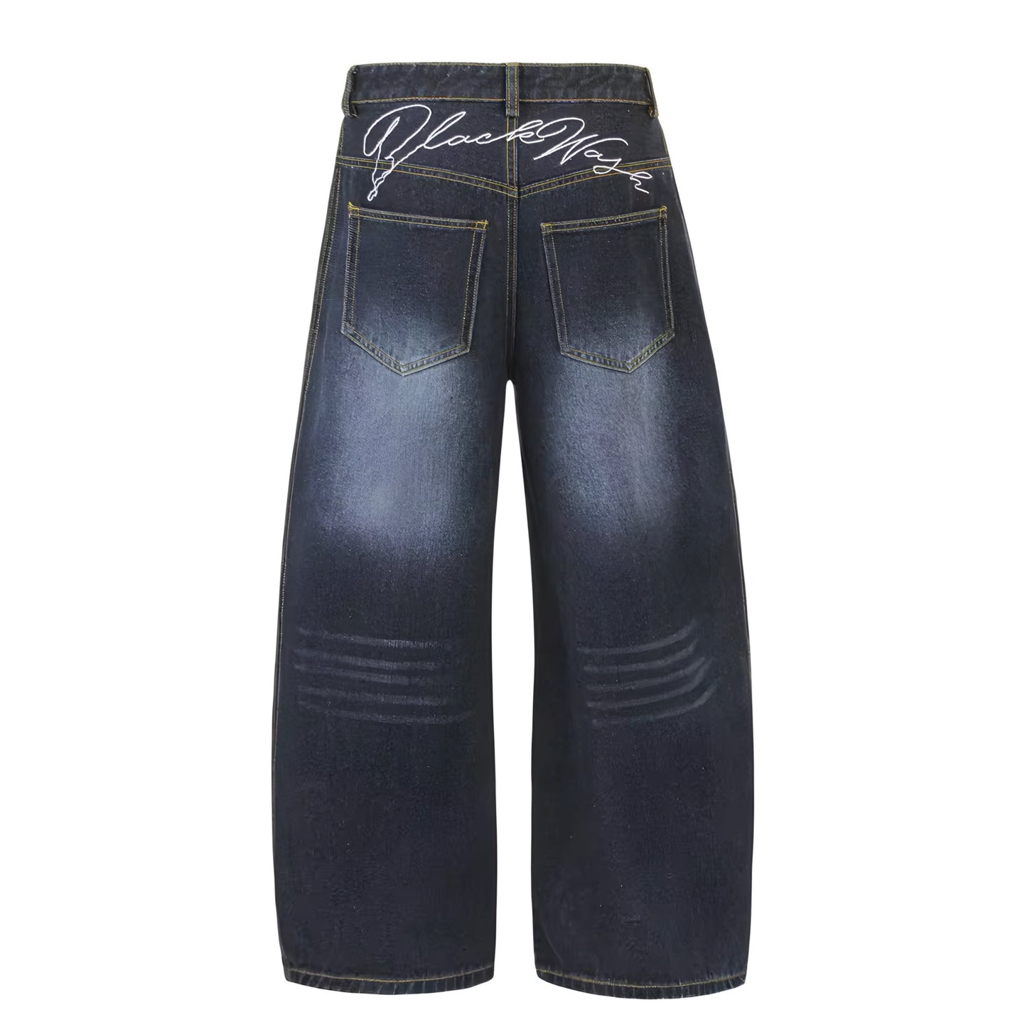 Dark Blue Wash Baggy Jeans